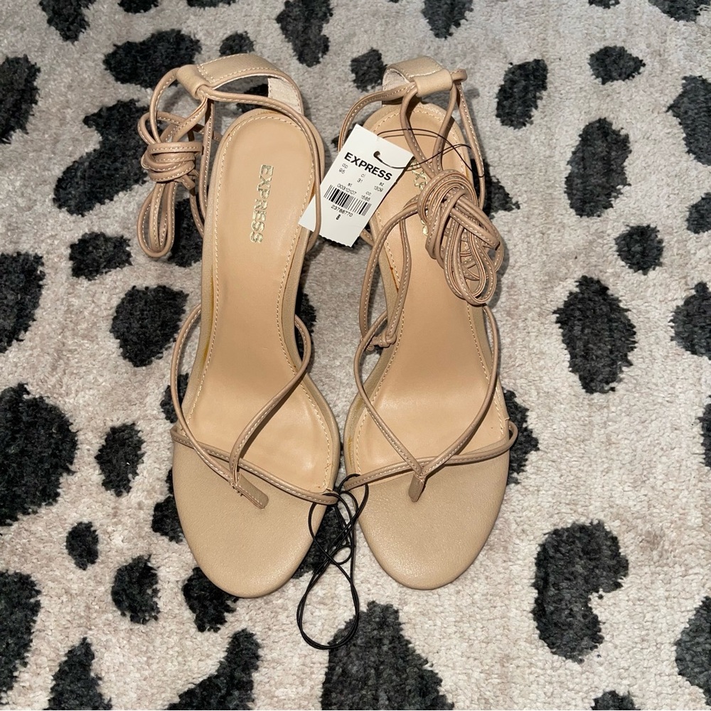 EXPRESS WRAP SANDAL HEELS